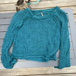 Free people teal sweater